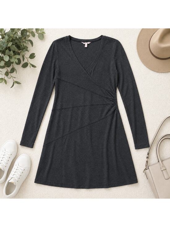 Athleta Dresses & Skirts - Athleta Sunburst Nectar Ruched Long Sleeve Dress Small